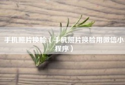 手机照片换脸（手机照片换脸用微信小程序）